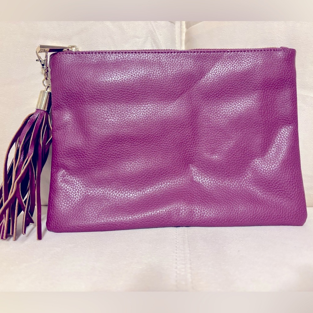 Purple Clutch with tassel